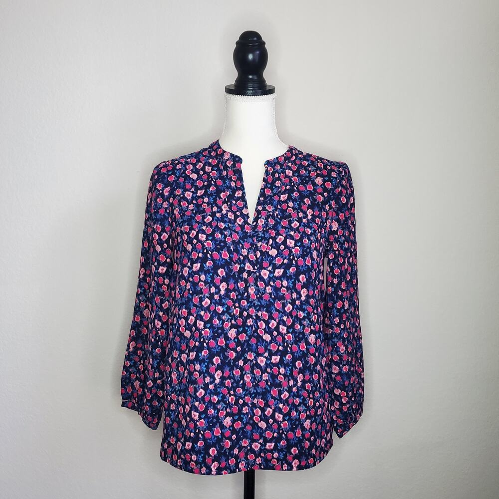 J. Crew Popover Floral Blouse XS-